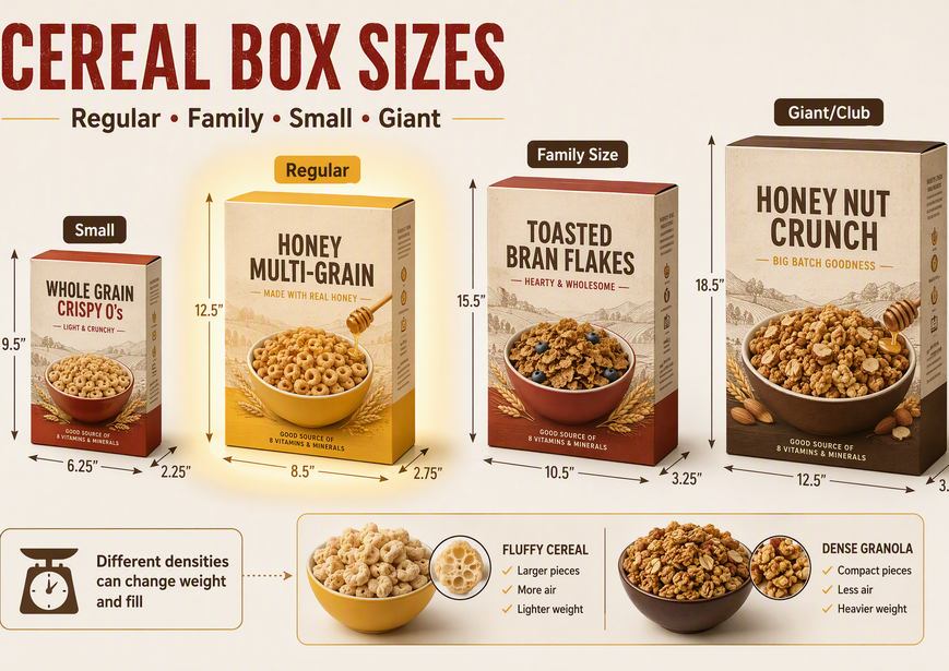 cereal box size