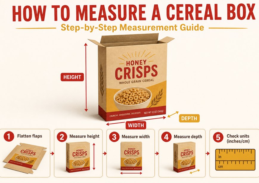 how to measure a cereal box
