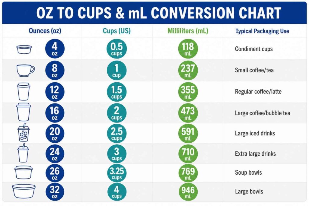 ounces to cups ml
